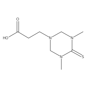 3-(3,5-Dimethyl-4-thioxo-1,3,5-triazinan-1-yl)propanoic acid Structure