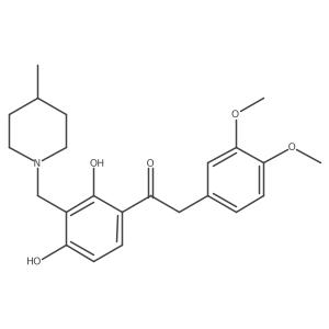 COc1ccc(CC(=O)c2ccc(O)c(CN3CCC(C)CC3)c2O)cc1OC结构式