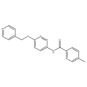 4-methyl-N-(6-{[(pyridin-4-yl)methyl]sulfanyl}pyridazin-3-yl)benzamide Structure