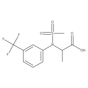 N-(Methylsulfonyl)-N-(3-(trifluoromethyl)phenyl)-L-alanine结构式