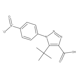 5-(1,1-Dimethylethyl)-1-(4-nitrophenyl)-1H-1,2,3-triazole-4-carboxylic acid结构式