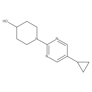 1-(5-Cyclopropylpyrimidin-2-yl)piperidin-4-ol Structure