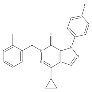 4-cyclopropyl-1-(4-fluorophenyl)-6-(2-methylbenzyl)-1H-pyrazolo[3,4-d]pyridazin-7(6H)-one Structure