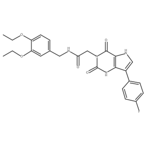 N-(3,4-diethoxybenzyl)-2-(7-(4-fluorophenyl)-2,4-dioxo-1H-pyrrolo[3,2-d]pyrimidin-3(2H,4H,5H)-yl)acetamide Structure