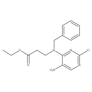 N-(5-Amino-2-chloro-4-pyrimidinyl)-N-(phenylmethyl)-I(2)-alanine ethyl ester Structure