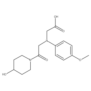 [[2-(4-Hydroxypiperidin-1-yl)-2-oxoethyl]-(4-methoxyphenyl)amino]acetic acid Structure