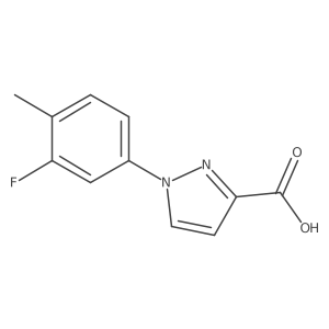 1-(3-Fluoro-4-methylphenyl)-1h-pyrazole-3-carboxylic acid结构式