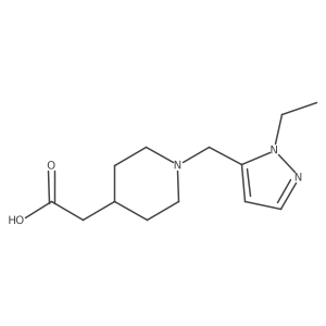 {1-[(1-ethyl-1H-pyrazol-5-yl)methyl]piperidin-4-yl}acetic acid结构式