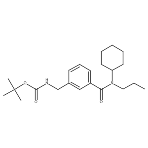 Tert-butyl (3-(cyclohexyl(propyl)carbamoyl)benzyl)carbamate结构式