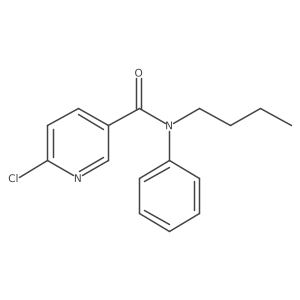 N-butyl-6-chloro-N-phenylpyridine-3-carboxamide结构式
