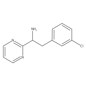2-(3-Chlorophenyl)-1-(pyrimidin-2-yl)ethan-1-amine结构式