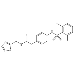 2-(4-(2,6-difluorophenylsulfonamido)phenyl)-N-(thiophen-2-ylmethyl)acetamide Structure