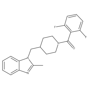 (2,6-difluorophenyl)(4-((2-methyl-1H-benzo[d]imidazol-1-yl)methyl)piperidin-1-yl)methanone结构式
