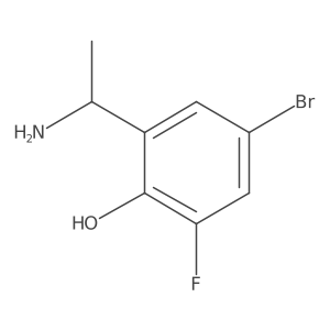 2-[(1S)-1-aminoethyl]-4-bromo-6-fluorophenol结构式