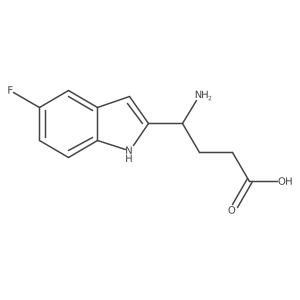(I(3)R)-I(3)-Amino-5-fluoro-1H-indole-2-butanoic acid结构式