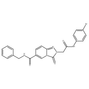 N-benzyl-2-(2-((4-bromophenyl)amino)-2-oxoethyl)-3-oxo-2,3-dihydro-[1,2,4]triazolo[4,3-a]pyridine-6-carboxamide结构式
