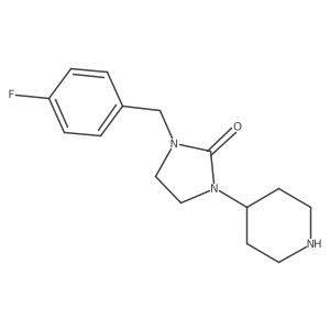 1-(4-Fluorobenzyl)-3-piperidin-4-ylimidazolidin-2-one结构式