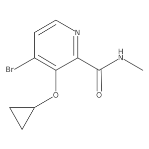 4-Bromo-3-cyclopropoxy-N-methylpicolinamide结构式