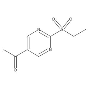 1-(2-(Ethylsulfonyl)pyrimidin-5-yl)ethanone结构式