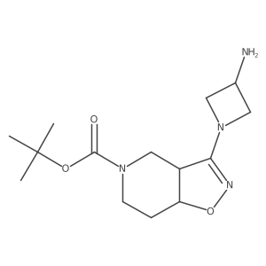 Isoxazolo[4,5-c]pyridine-5(4H)-carboxylic acid, 3-(3-amino-1-azetidinyl)-3a,6,7,7a-tetrahydro-, 1,1-dimethylethyl ester, (3aR,7aR)-rel-结构式