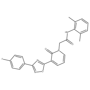 N-(2,6-dimethylphenyl)-2-(3-(3-(4-fluorophenyl)-1,2,4-oxadiazol-5-yl)-2-oxopyridin-1(2H)-yl)acetamide结构式