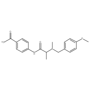 4-(2-((4-Methoxybenzyl)(methyl)amino)propanamido)benzamide Structure