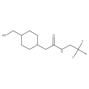 2-(4-(Hydroxymethyl)piperidin-1-yl)-N-(2,2,2-trifluoroethyl)acetamide结构式