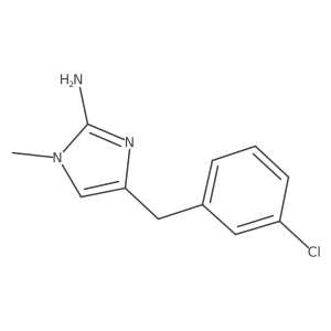 4-[(3-Chlorophenyl)methyl]-1-methylimidazol-2-amine结构式