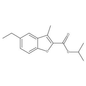 Isopropyl 5-ethyl-3-methylbenzofuran-2-carboxylate结构式