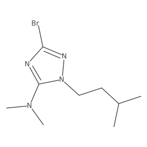 3-bromo-1-isopentyl-N,N-dimethyl-1H-1,2,4-triazol-5-amine结构式