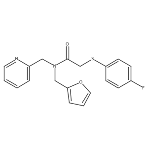 2-((4-fluorophenyl)thio)-N-(furan-2-ylmethyl)-N-(pyridin-2-ylmethyl)acetamide结构式
