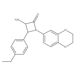3-Amino-1-(2,3-dihydrobenzo[b][1,4]dioxin-6-yl)-4-(4-ethylphenyl)azetidin-2-one Structure