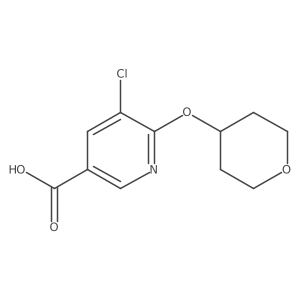5-Chloro-6-(oxan-4-yloxy)pyridine-3-carboxylic acid Structure