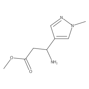 methyl (3R)-3-amino-3-(1-methyl-1H-pyrazol-4-yl)propanoate Structure