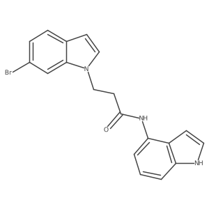 3-(6-bromo-1H-indol-1-yl)-N-(1H-indol-4-yl)propanamide结构式