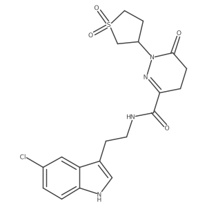 N-[2-(5-chloro-1H-indol-3-yl)ethyl]-1-(1,1-dioxidotetrahydrothiophen-3-yl)-6-oxo-1,4,5,6-tetrahydropyridazine-3-carboxamide Structure