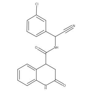 N-[(3-chlorophenyl)(cyano)methyl]-2-oxo-1,2,3,4-tetrahydroquinoline-4-carboxamide Structure