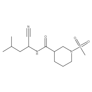N-(1-cyano-3-methylbutyl)-1-methanesulfonylpiperidine-3-carboxamide结构式