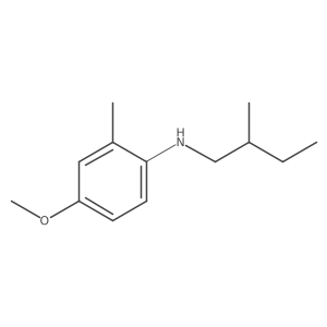 4-methoxy-2-methyl-N-(2-methylbutyl)aniline结构式