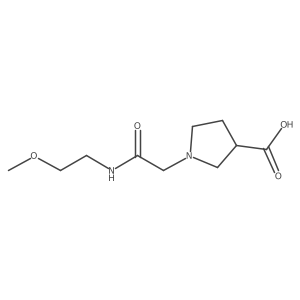 1-{[(2-Methoxyethyl)carbamoyl]methyl}pyrrolidine-3-carboxylic acid Structure