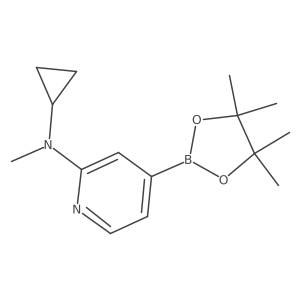N-Cyclopropyl-N-methyl-4-(tetramethyl-1,3,2-dioxaborolan-2-yl)pyridin-2-amine结构式