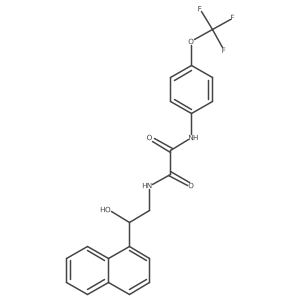 N1-(2-hydroxy-2-(naphthalen-1-yl)ethyl)-N2-(4-(trifluoromethoxy)phenyl)oxalamide结构式