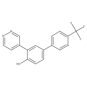 2-(Pyridazin-4-yl)-4-(6-(trifluoromethyl)pyridin-3-yl)phenol结构式