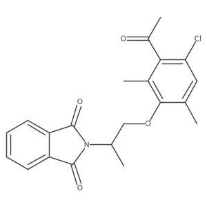 Acetyl-4-chloro-2,6-dimethylphenoxy)-1-methylethyl]-1H-isoindole-1,3(2H)-dione结构式