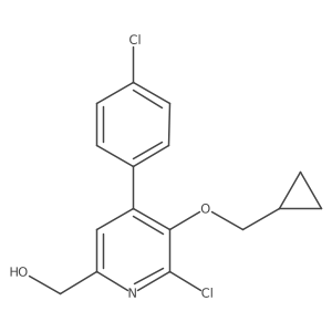 [6-Chloro-4-(4-chlorophenyl)-5-(cyclopropylmethoxy)pyridin-2-yl]methanol Structure