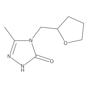3-methyl-4-[(oxolan-2-yl)methyl]-4,5-dihydro-1H-1,2,4-triazol-5-one结构式