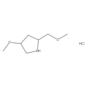 (2S,4R)-4-Methoxy-2-(methoxymethyl)pyrrolidine hydrochloride Structure