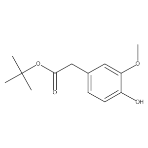 Tert-butyl 2-(4-hydroxy-3-methoxyphenyl)acetate结构式