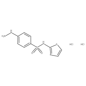 4-hydrazinyl-N-(1,3-thiazol-2-yl)benzene-1-sulfonamide dihydrochloride结构式