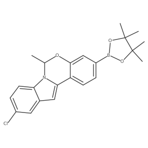 6H-Indolo[1,2-c][1,3]benzoxazine, 10-chloro-6-methyl-3-(4,4,5,5-tetramethyl-1,3,2-dioxaborolan-2-yl)-结构式